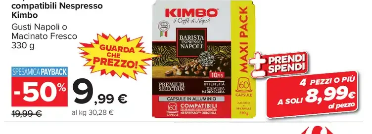 Capsule alluminio compatibili Nespresso Kimbo