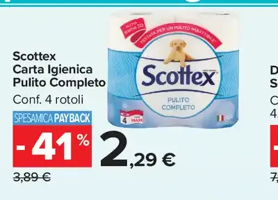 Scottex Carta Igienica Pulito Completo