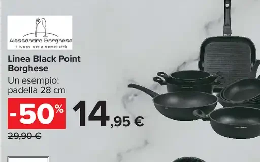 Linea Black Point Borghese padella 28 cm