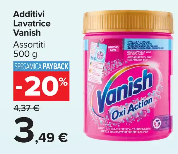 Additivo lavatrice Vanish