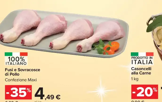 Fusi e sovracosce di pollo