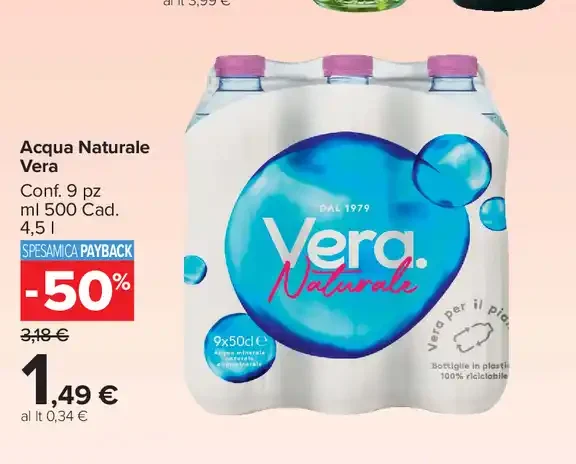 Acqua naturale Vera