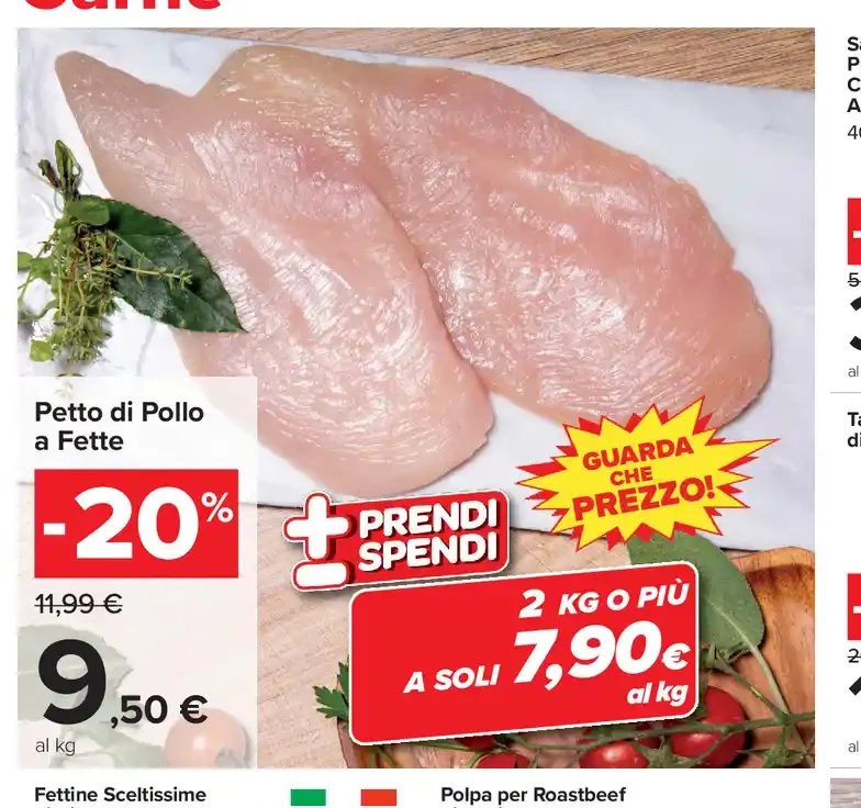 Petto di pollo a fette