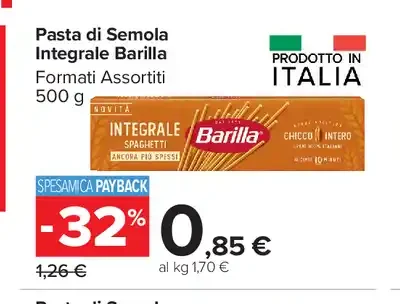 Pasta di semola integrale