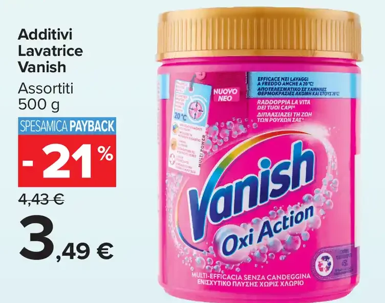 Additivo lavatrice Vanish
