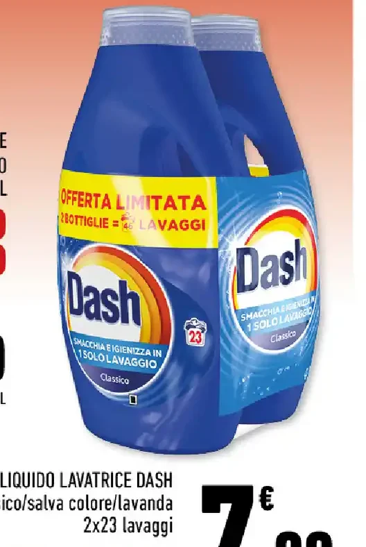 Detersivo liquido lavatrice Dash