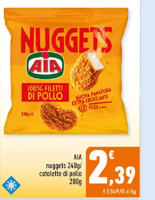 Nuggets e cotolette di pollo Aia
