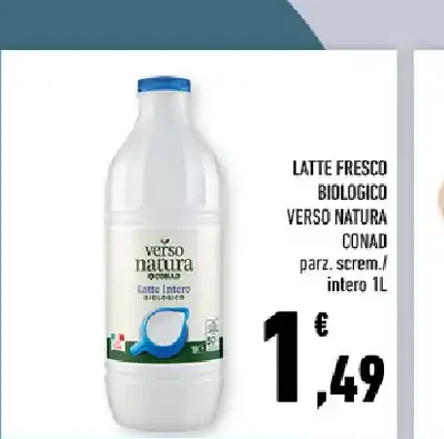 Latte fresco biologico Verso Natura Conad
