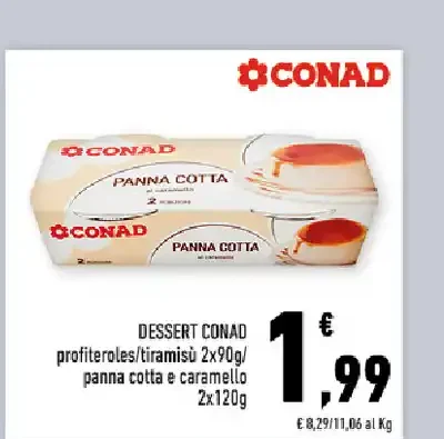 Dessert Conad panna cotta