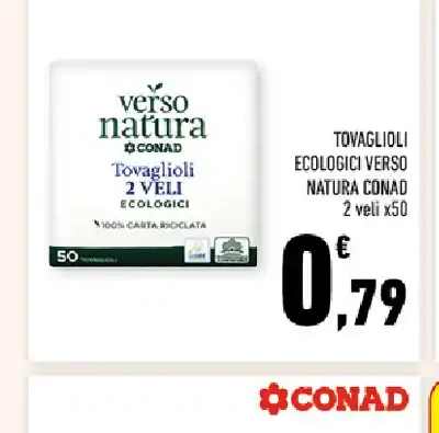 Tovaglioli ecologici Verso Natura Conad