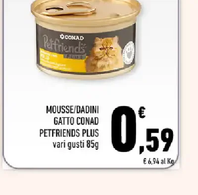 Mousse e dadini gatto Conad