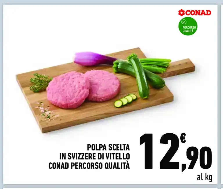 Polpa scelta in svizzere di vitello