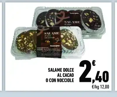 Salame dolce al cacao o con nocciole