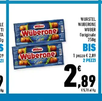 Wurstel Wuberone Wuber 250g