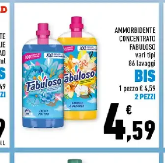 Ammorbidente concentrato Fabuloso 86 lavaggi