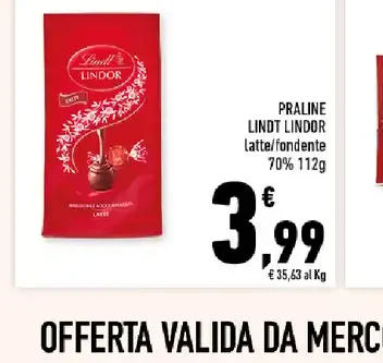 Praline Lindt Lindor