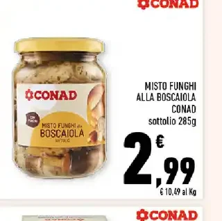 Misto funghi alla boscaiola Conad