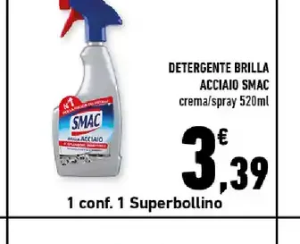 Detergente Brilla Acciaio Smac 520 ml