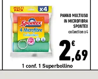 Panno multiuso in microfibra Spontex