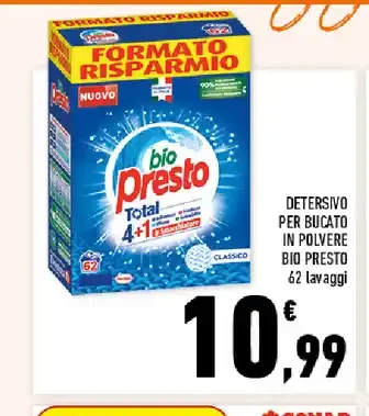 Detersivo per bucato in polvere Bio Presto 62 lavaggi