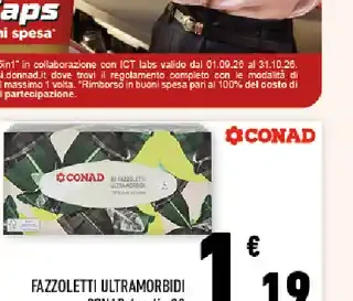Fazzoletti ultramorbidi Conad 4 veli x80