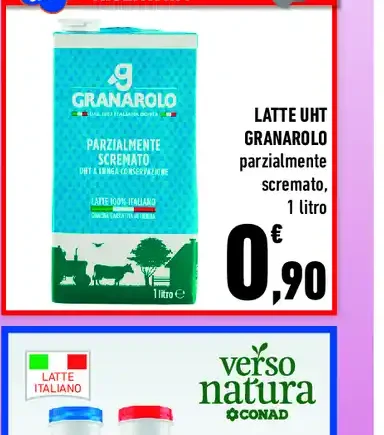 Latte UHT parzialmente scremato