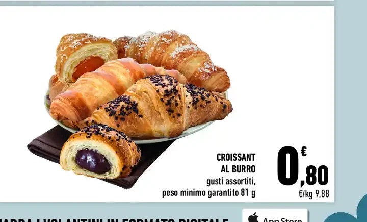 Croissant al burro gusti assortiti