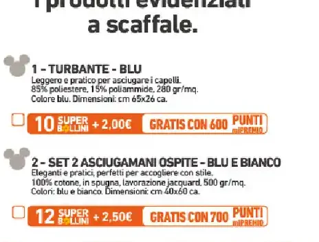 Set 2 asciugamani ospite blu e bianco