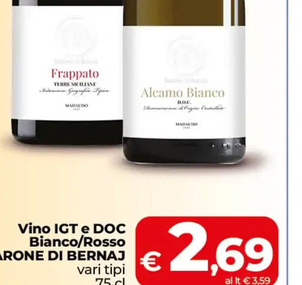 Vino IGT e DOC Barone di Bernaj