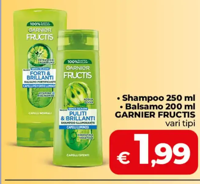 Shampoo o balsamo Garnier Fructis