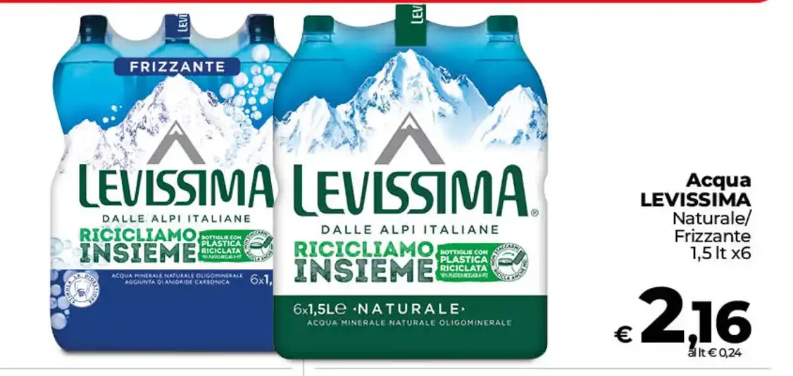 Acqua Levissima Naturale/Frizzante