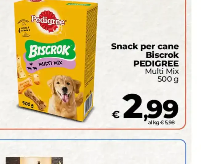 Snack per cane Biscrok Pedigree