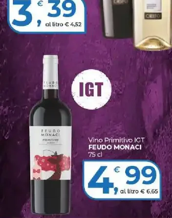 Vino Primitivo IGT Feudo Monaci