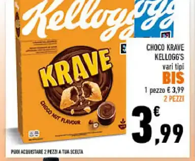 Choco Krave Kellogg's, vari tipi