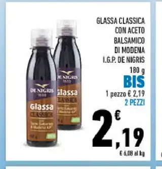 Glassa classica con aceto balsamico di Modena I.G.P. De Nigris, 180 g