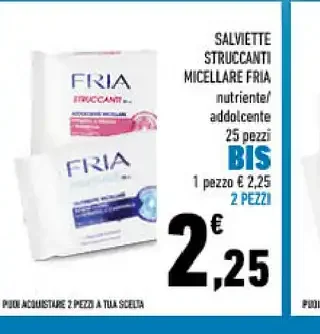 Salviette struccanti micellari Fria