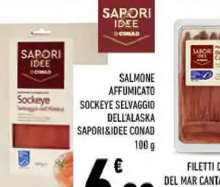 Salmone affumicato Sockeye selvaggio