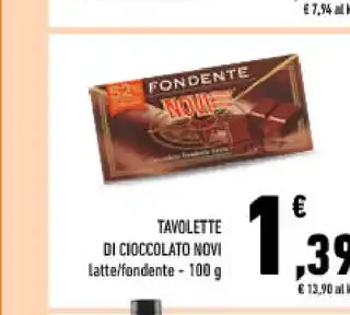 Tavolette di cioccolato Novi