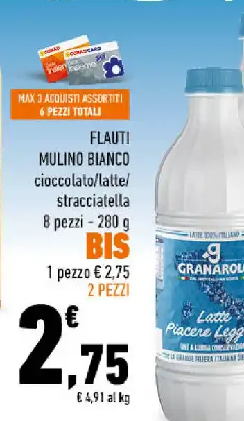 Flauti Mulino Bianco cioccolato/latte/stracciatella