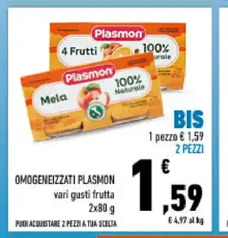 Omogeneizzati Plasmon frutta