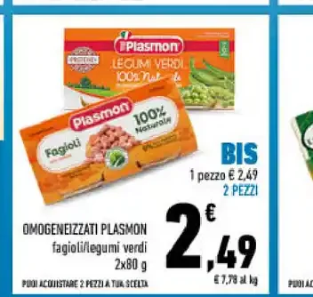 Omogeneizzati Plasmon legumi verdi
