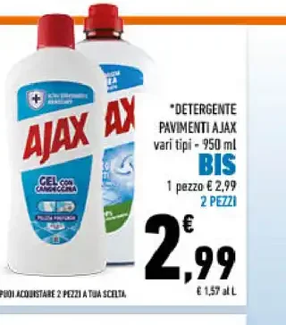 Detergente pavimenti Ajax