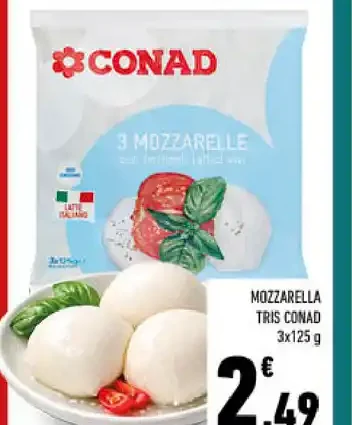 Mozzarella tris Conad