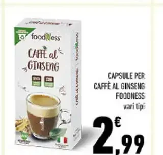 Capsule caffè al ginseng Foodness