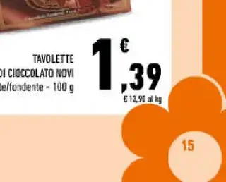 Tavolette di cioccolato Novi