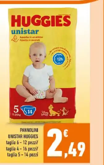Pannolini Huggies Unistar