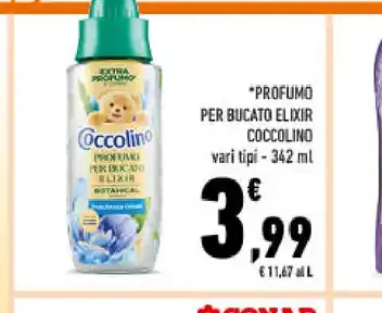 Profumo per bucato Elixir Coccolino