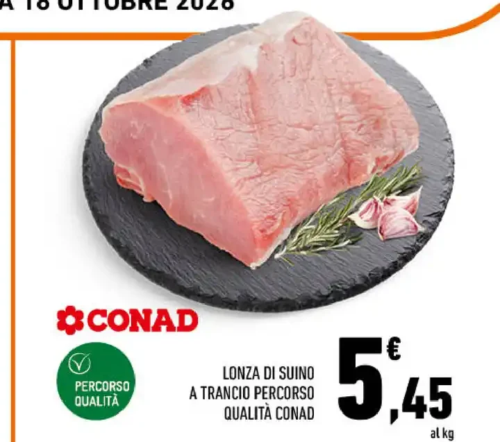 Lonza di suino a trancio Percorso Qualità Conad
