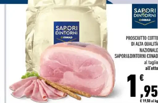 Prosciutto cotto di alta qualità nazionale