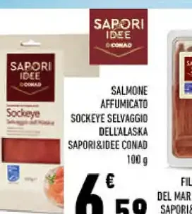 Salmone affumicato Sockeye selvaggio